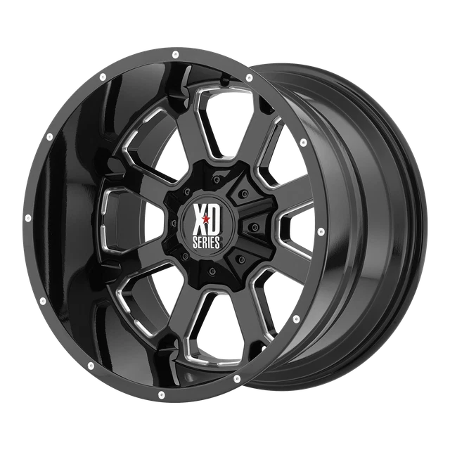 1 New 22X10 -18 6X135/6X139.7 XD XD825 Buck 25 Gloss Black Milled Wheel/Rim