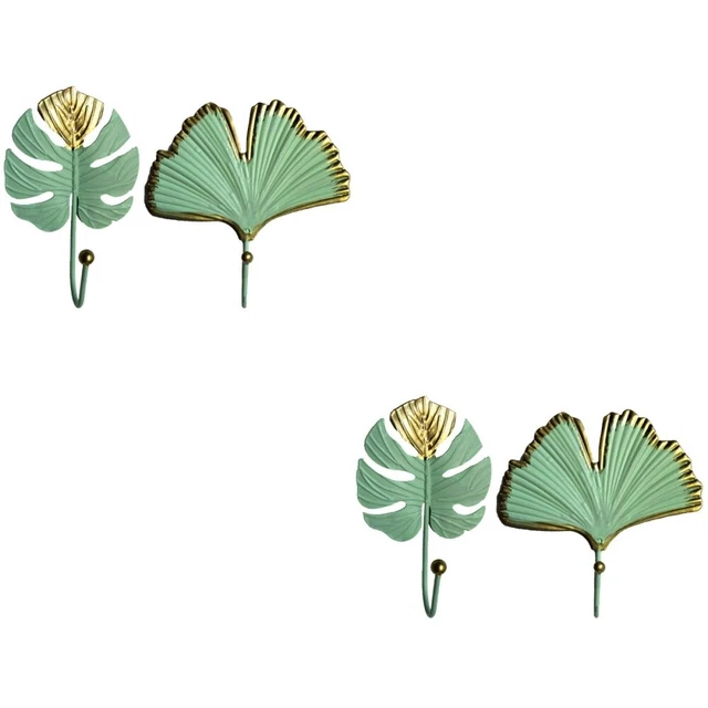 4 pcs  Hooks Single Coat Hanger Cast Iron Wall Hanger Monstera Wall Hook