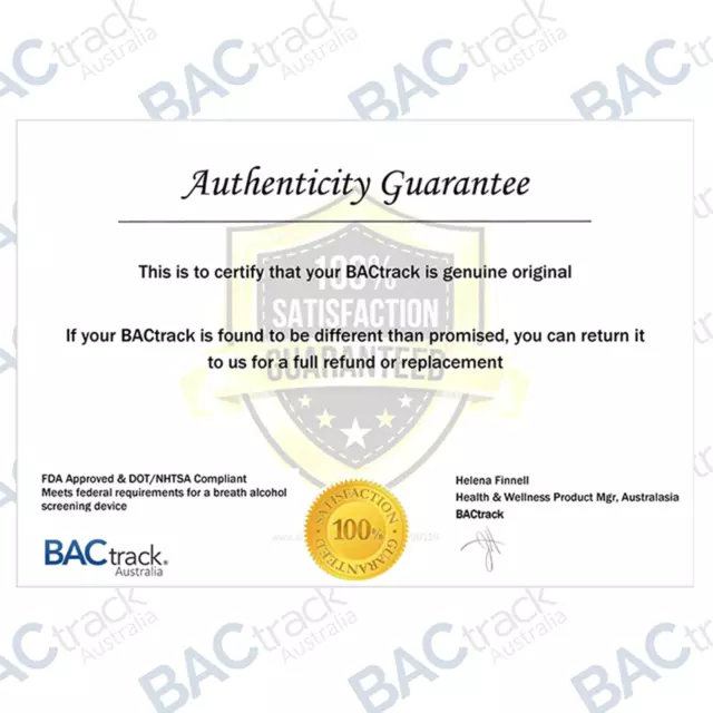 Alcohol Breath Breathalyser Testing Professional Fuel Cell. BACtrack C6 BLUFIRE® 2