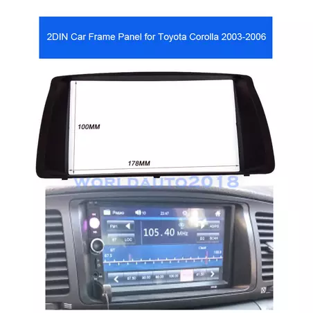 Car Stereo Radio Fascia Plate Panel 2 Pin Frame Fit For Toyota Corolla 2003-2006