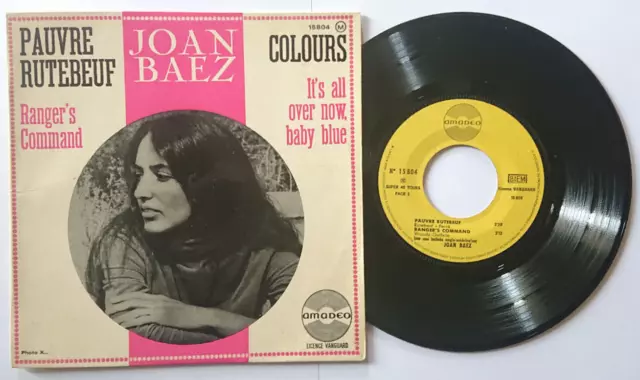 Ep Folk Joan Baez - Pauvre Rutebeuf / Colours - Voir Descriptif