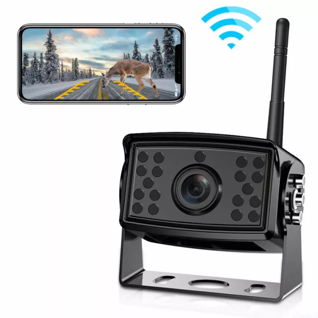 WiFi Wireless Car Truck RV Trailer Rear View Backup Camera CCTV For iOS Android