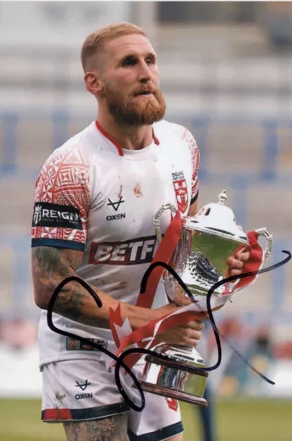 Sam Tomkins Hand Signed England 6x4 Photo Rugby League Autograph 8