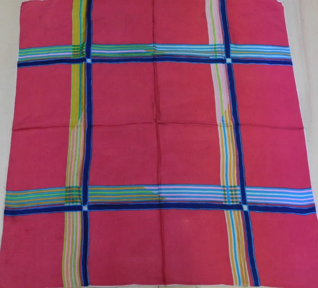 Foulard 100% Pure en Soie Vintage Femme Oleg Cassini (924) 86cm x 88cm