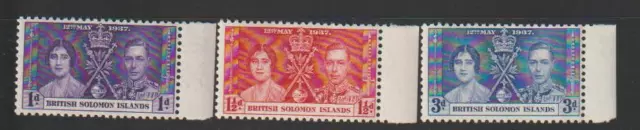 British Solomon Islands Stamps 1937 Kgvi Coronation Marginal Mnh - Kgvic-41