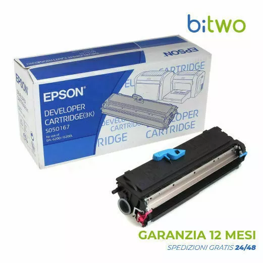 Toner Originale Epson Developer 3k s050167 per stampanti laser EPL 6200 6200L
