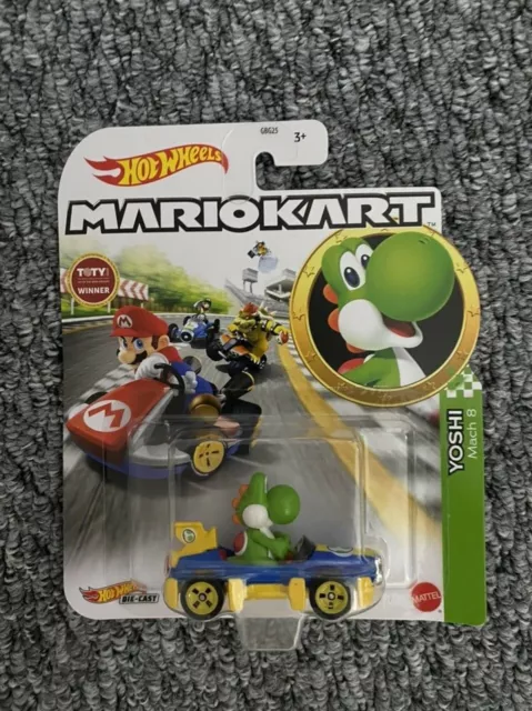 Hot Wheels - Mario Kart - Yoshi - Mach 8 (New)