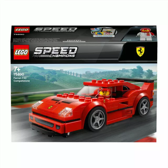 LEGO 75890 Speed Champions Ferrari F40 Competizione Minifigure pilota da corsa...