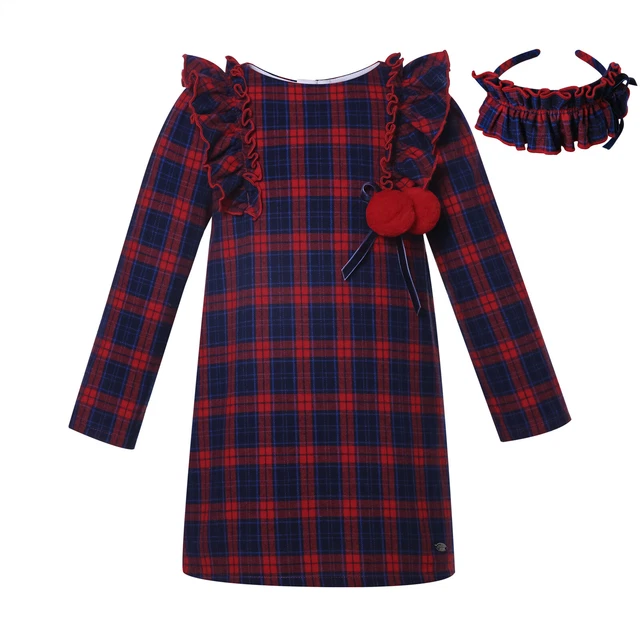 Pettigirl Spanish Girls Dresses 3-4 5-6 6-7 7-8 9-10 11-12 Tartan Dresses Coat