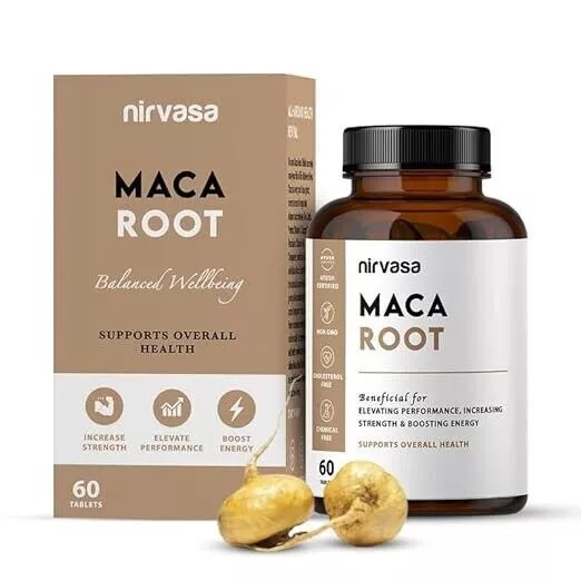 Tabletas de raíz de maca Nirvasa para hombres y mujeres (800 mg) | Raíz de...