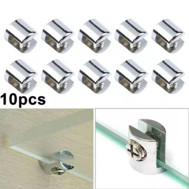 Glass Bracket Clamp Replacement Shelf Supports 10pcs Accessory Adapter