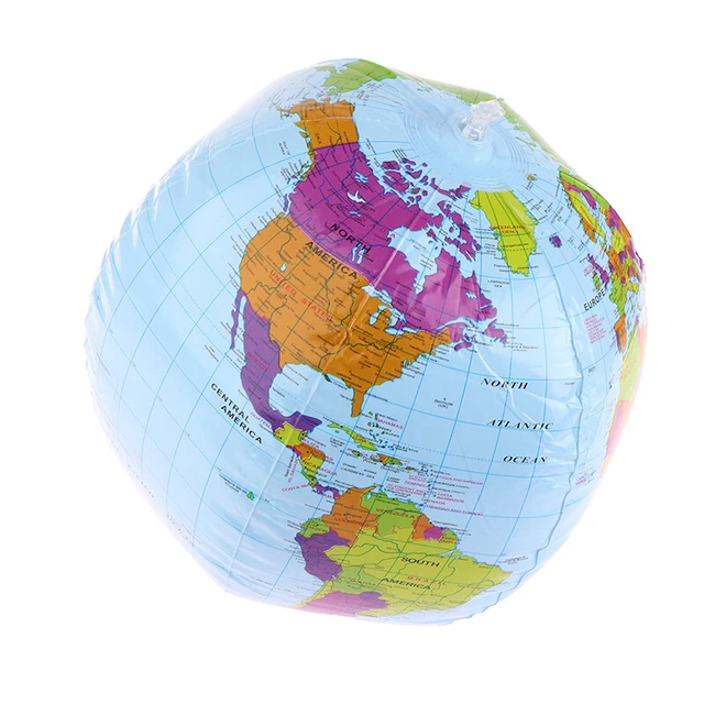 30CM INFLATABLE WORLD Globe Earth Map Ball Educational Planet Earth ...