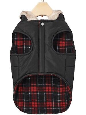 Frisco Cinching Insulated Parka Dog Pet Warm Coat Jacket Faux Fur Hood XXL