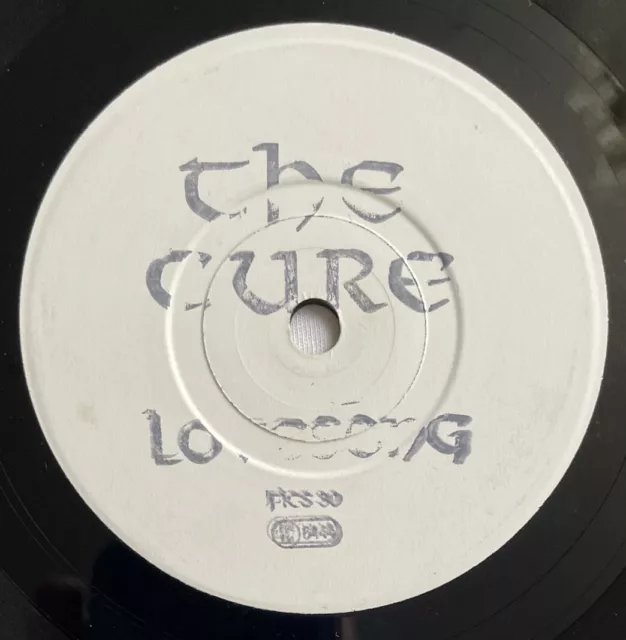 THE CURE -Lovesong- Very Rare UK Promo 7" White Label Promo (Vinyl Record)