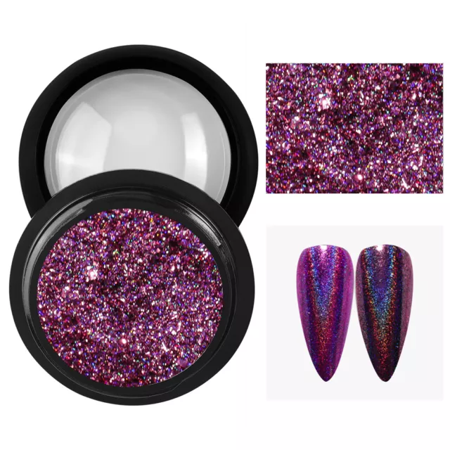 Nail Art Powder Holographic Glitter Purple Chrome Mirror Dust Nail Art Pigment