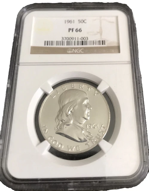 1961 Franklin Half Dollar Proof NGC PF66 Blast White Gem Superb Eye Appeal