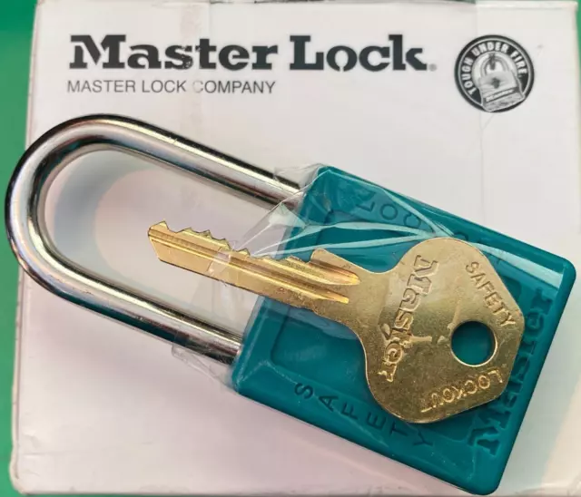 Master Lock Lockout Electrical Component Padlock #410TEAL...NEW LOT OF 6