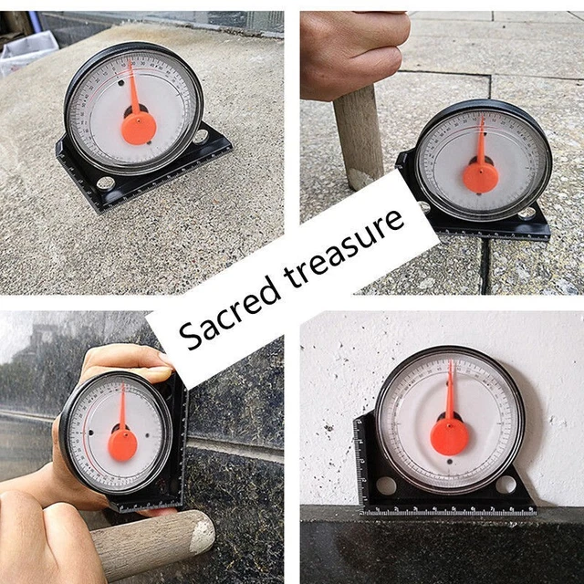 Inclinomètre Pour Voiture/camping-car - Bulle De Niveau Rotatif 360°, Hauteur 8 Cm, Adhésif Inclus