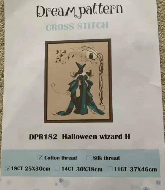 Halloween Wizard  H  Counted Cross Stitch Kit