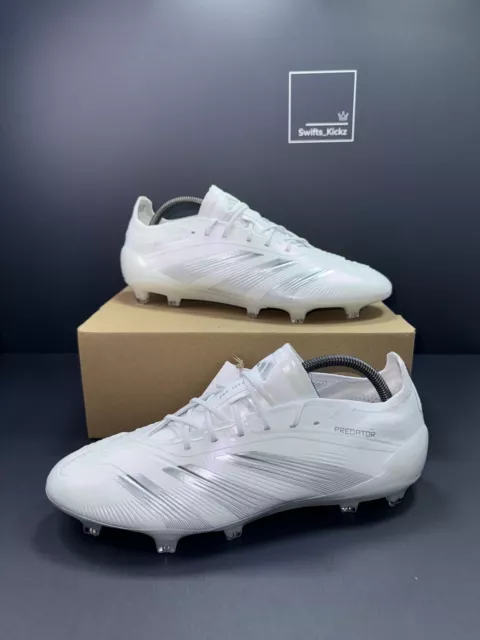 Adidas Predator 24 Elite Low FG Football Boots - White - Size UK 9.5 - IE1803