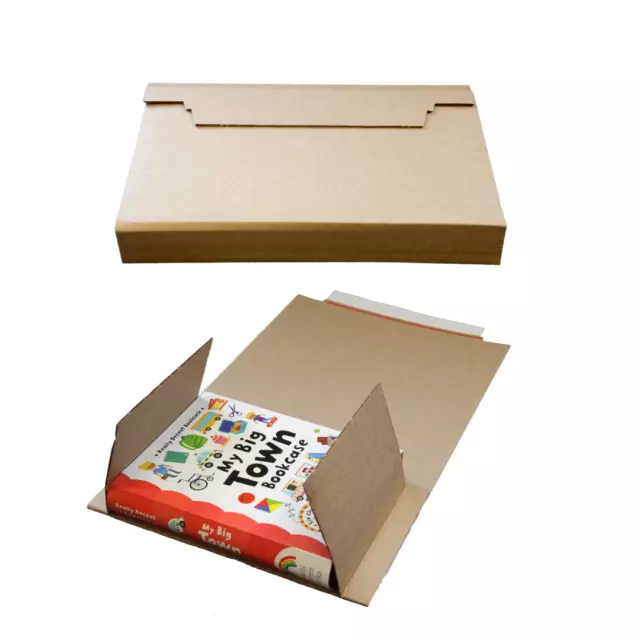Postali Book Wrap - Taglia A4/C4 - Nastro Peel & Seal - Eco-friendly