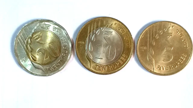 India-20-Twenty-Ten-Five- 10 and 5 Rupees Coin Rare Collection New coin