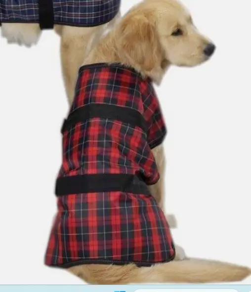 Zack & Zoey Tartan Plaid Dog Coat Jacket Blanket Style Water Resistant SMALL