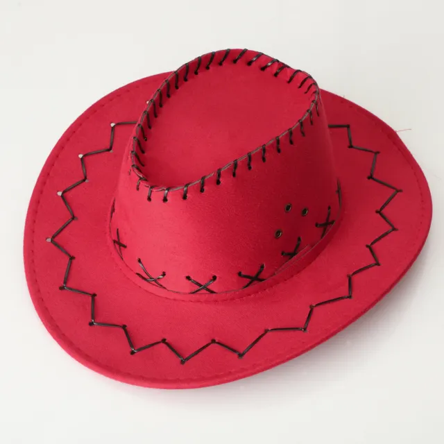 Child Cowgirl Hat Felt Fancy Dress Up Cowboy Hat & Tapes Drawstring Cosplay Set