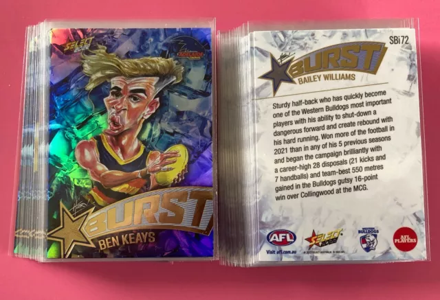 2022 AFL Select Footy Stars Starburst Ice - Pick Your Card