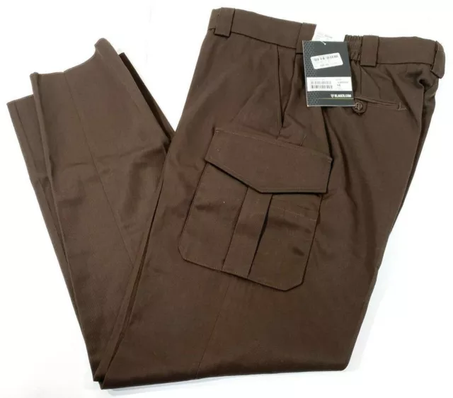 NEW BLAUER 8980W WOMENS SIDE POCKET RAYON BLEND PANTS BROWN 12x35 UNHEMMED