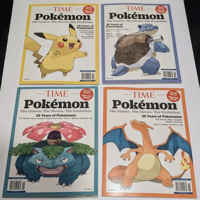 TIME MAGAZINE POKEMON 2025 Blastoise Venusaur Charizard Pikachu ...