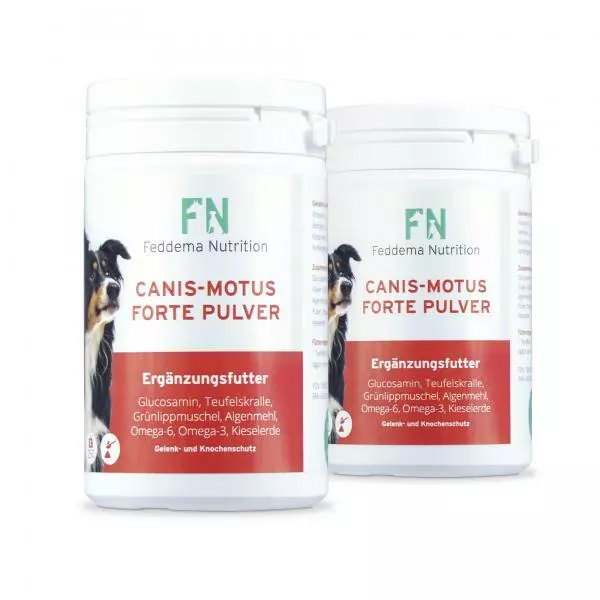 2 x Canis Motus Forte Pulver - Hunde-Ergänzungsfutter für Knorpel und Gelenke  .