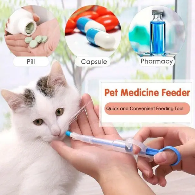 Pet Syringe Tablet Pill Gun Piller Push Dispenser Medicine Dog Cat Milk G7N6