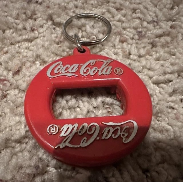 Vintage Metal Coca Cola Key Chain Bottle Opener.