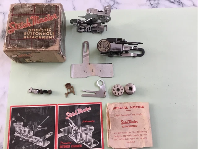 VINTAGE STITCH MASTER Buttonhole Attachment Mk.1 for Singer Etc Sewing ...