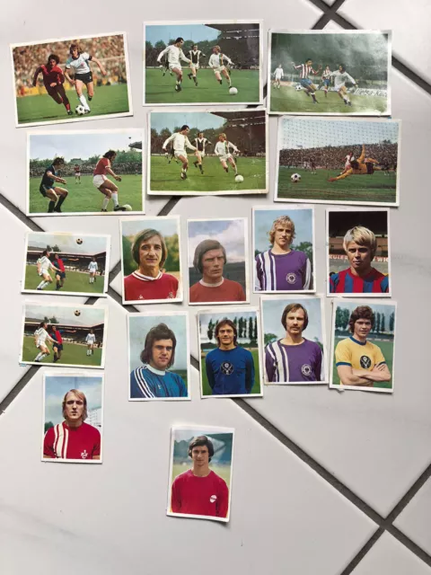 18 Bergmann Fußball Bundesliga Sammelbilder 1974/75 aus Album wie Panini