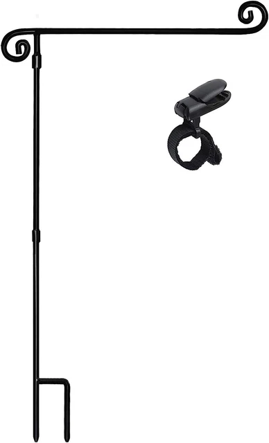 Garden Flag Stand, Yard Flag Holder,Garden Flag Hanger,Banner Pole with one for