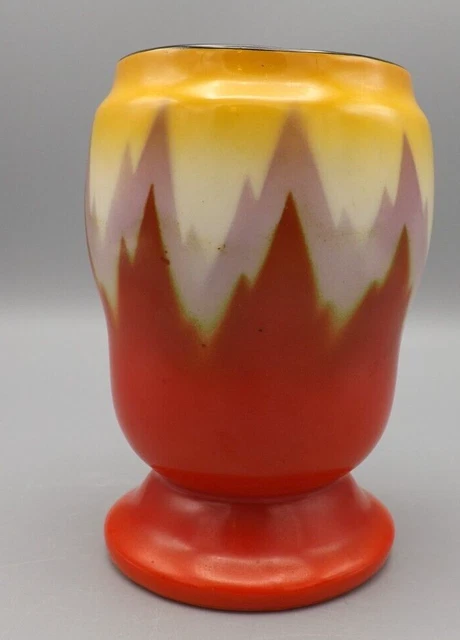 ART DECO Czech Air Brushed Flame Vase Ditmar Urbach 1920-1930's Excellent Cond. ART DECO Czech Air Brushed Flame Vase Ditmar Urbach 1920-1930's Excellent Cond.