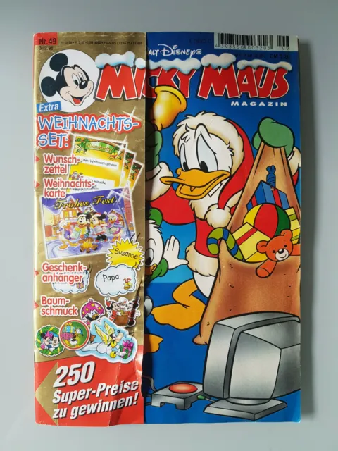 Micky Maus Comicheft Nr. 49 1998 mit Teil-Beilage Weihnachts-Set