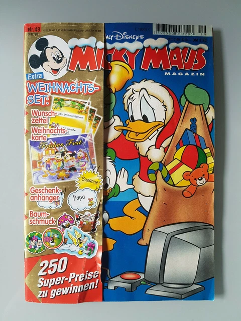 Micky Maus Comicheft Nr. 49 1998 mit Teil-Beilage Weihnachts-Set