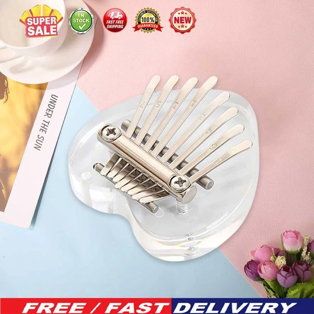 Mini Kalimba Daumenklavier Acryl 8-Ton süßes Fingerklavier Musik Geschenk (Herz)