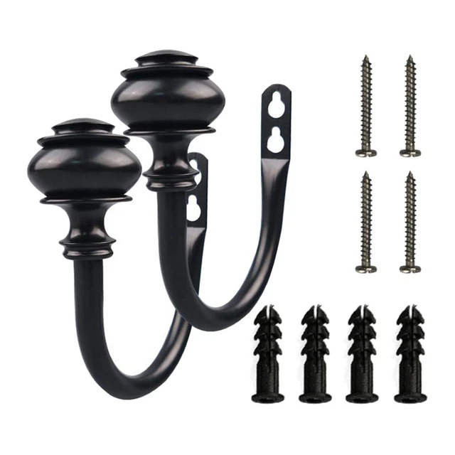 1 Pair Retro Curtain Holdback Wall Tie Back Hook Hanger Holder Curtain Accessory