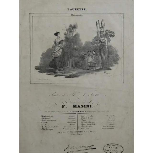 MASINI F. Laurette Chant Piano ca1840