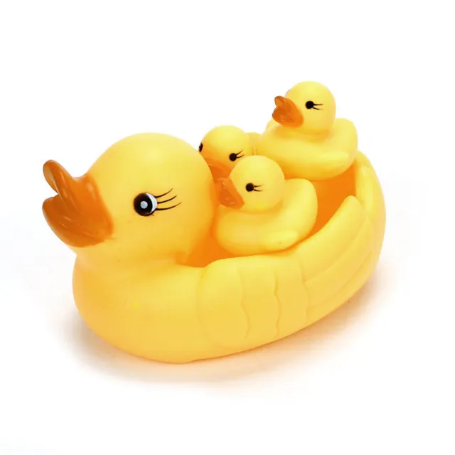 Mummy Rubber Race Squeaky Ducks Family Bath Toy Kid Game Toys