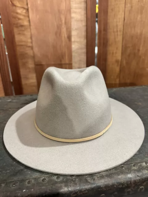 Brixton Wesley 100% Wool Felt Men’s Fedora Hat Size M 7 1/4 Beige 3