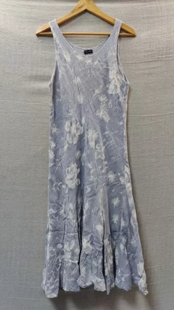 LUCA VANUCCI Size Medium Lined Cotton Summer Dress Light Blue