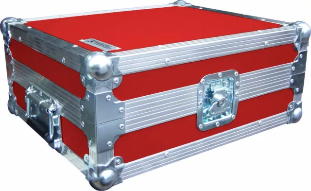 Technics SL1210 Turntable DJ Deck Swan Flight Case (Red Rigid PVC)
