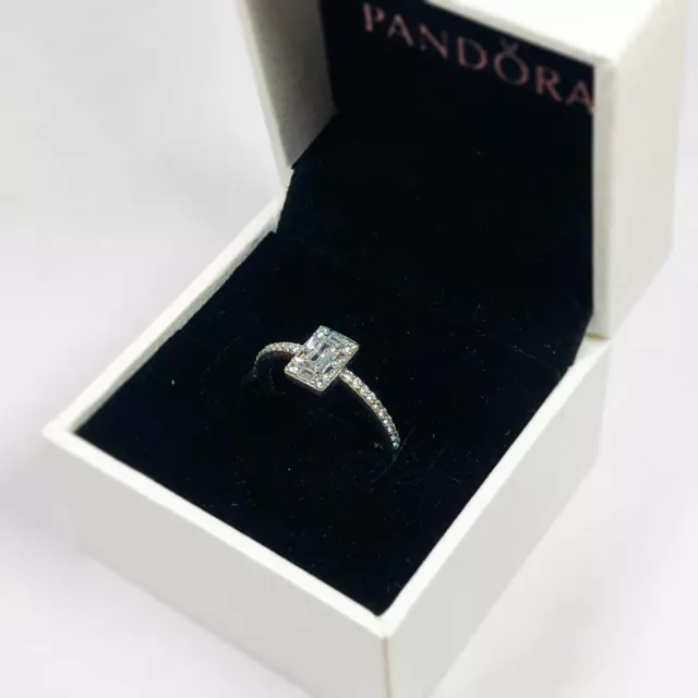 Sparkling square sales halo ring