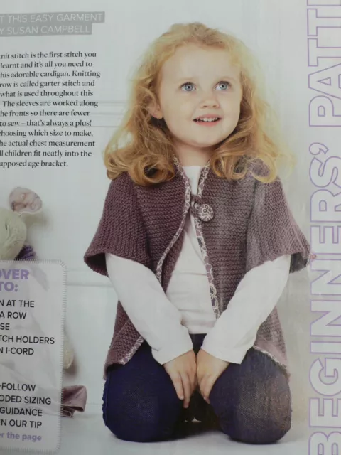 Modèle de tricot cardigan point de jarretière pour enfants