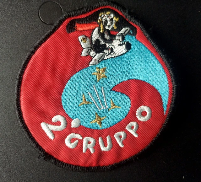 2 Patch Ricamate Aeronautica Militare Italia - Adesivi Con Gancio E Loop Per Giubbotti O Zaini